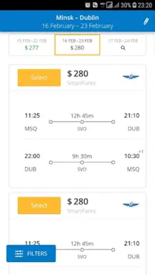 Flights online android App screenshot 2