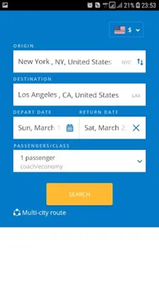 Flights online android App screenshot 3